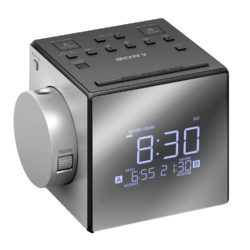 Sony ICFC1PJ Dual Radio Alarm Clock with FM/AM tuner and Time Projector in Black